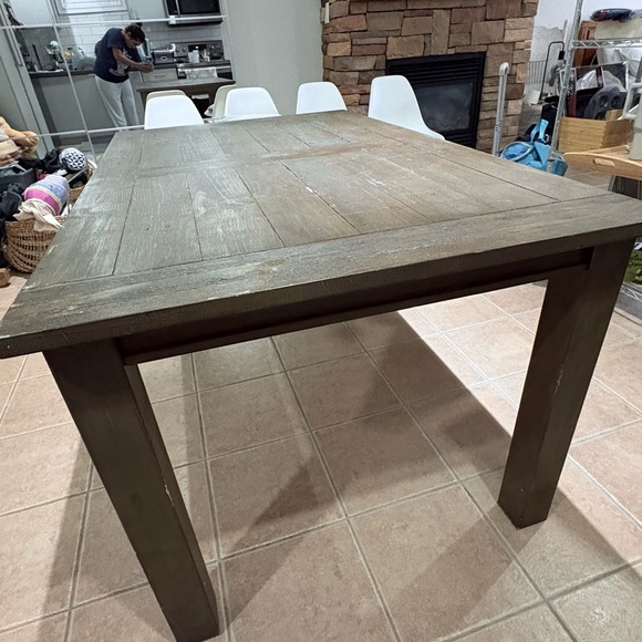 Rustic Brown Dining Table - Picture 3 of 3